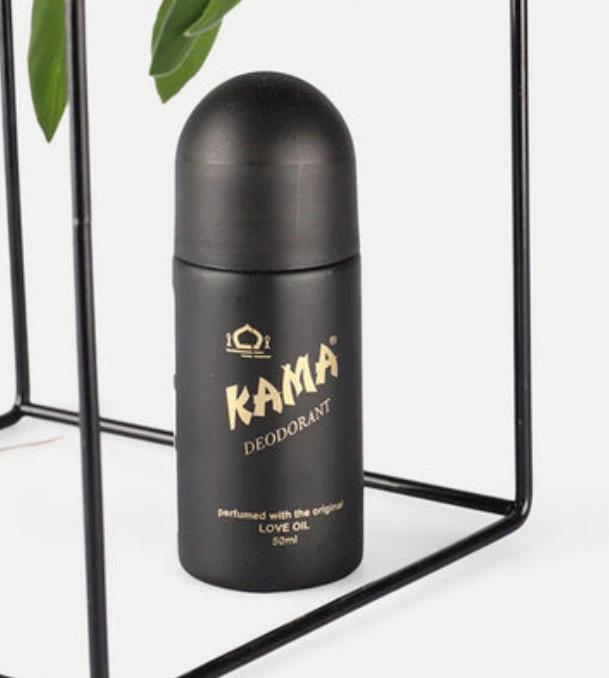 Kama Deodorant Love Oil 50ml matte black roll-on bottle
