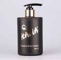 Kama Hand & Body Wash 350ml frosted black pump bottle