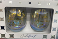 50th Anniversary stemless wine glass set of 2 in gift box