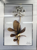 Silver Wedding Anniversary photo frame with botanical pressed flower design, 25 Wonderful Years Together, 5x7 inch